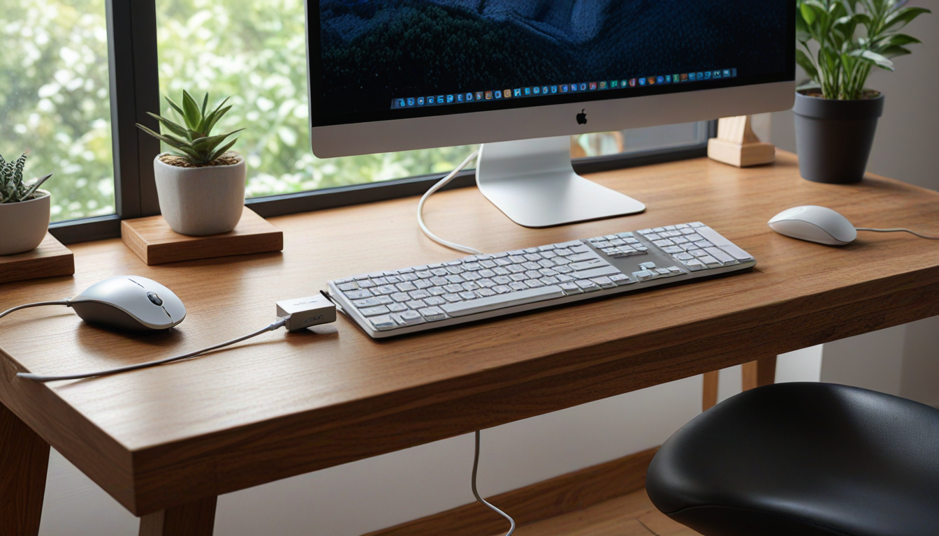 Budget USB-C docking station connected to a laptop and monitor on a desk