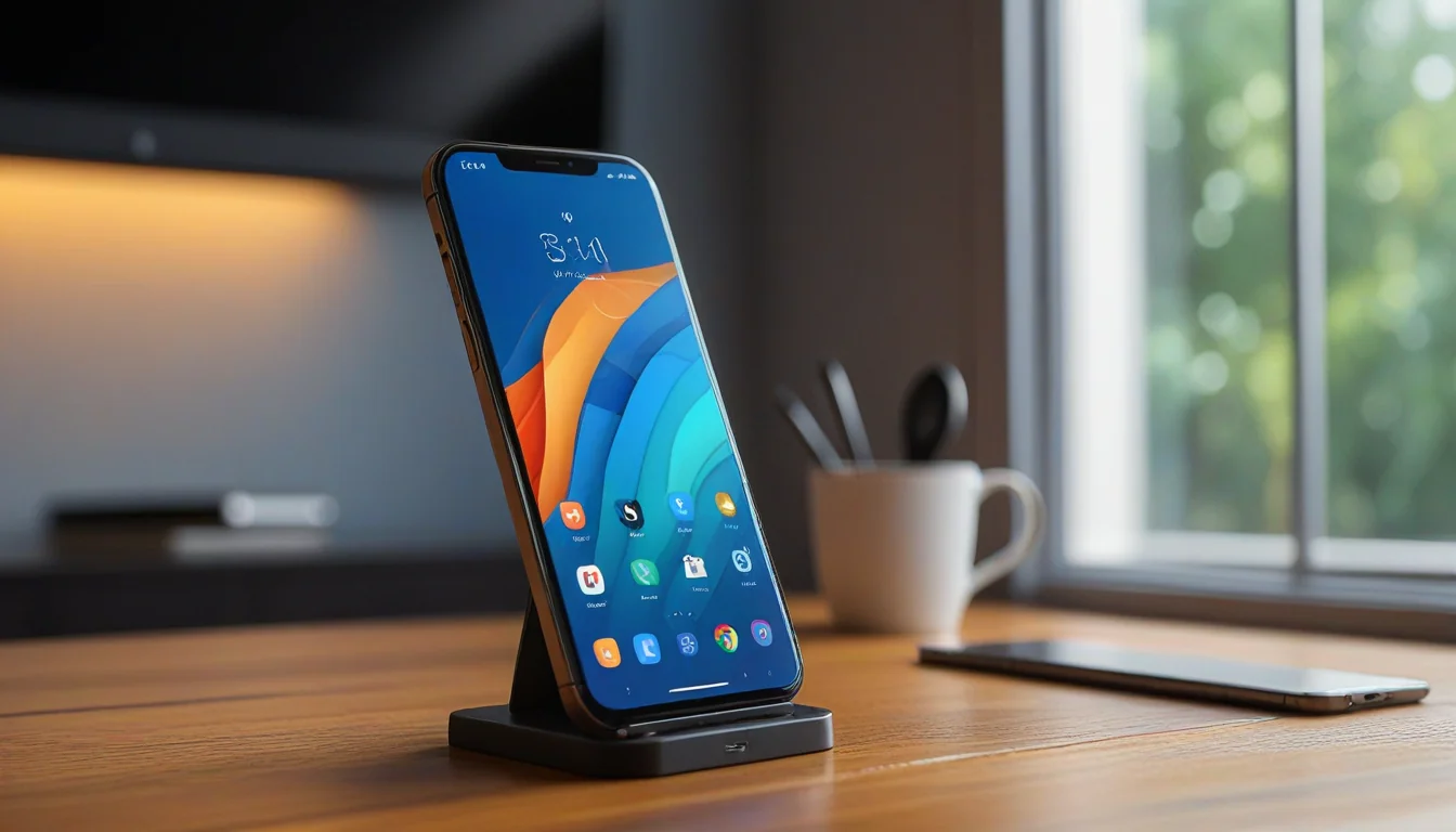 Android tips and tricks — smartphone home screen with widget shortcuts glowing on screen