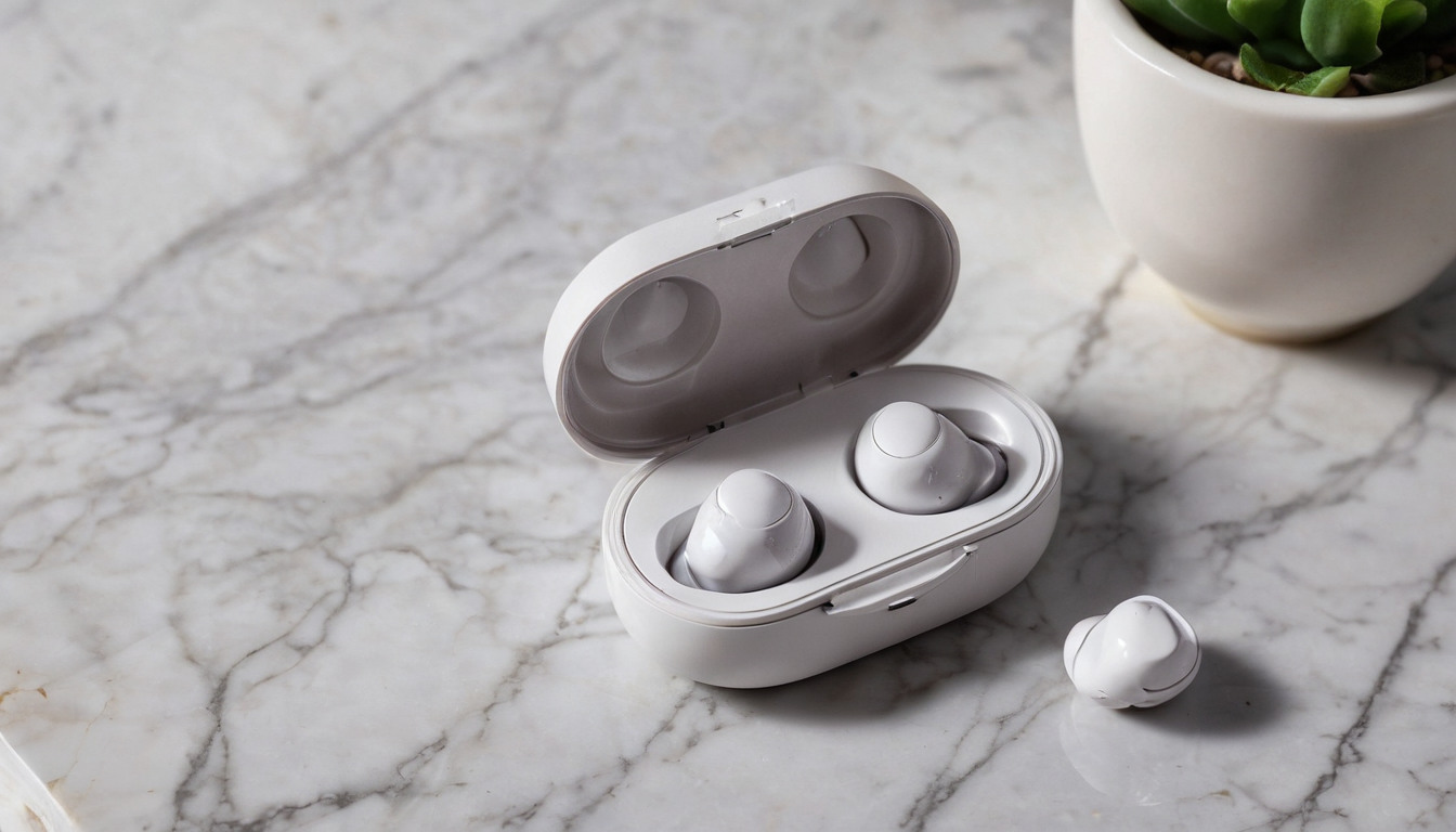 Samsung Galaxy Buds 3 Pro worth it - earbuds in charging case on marble desk
