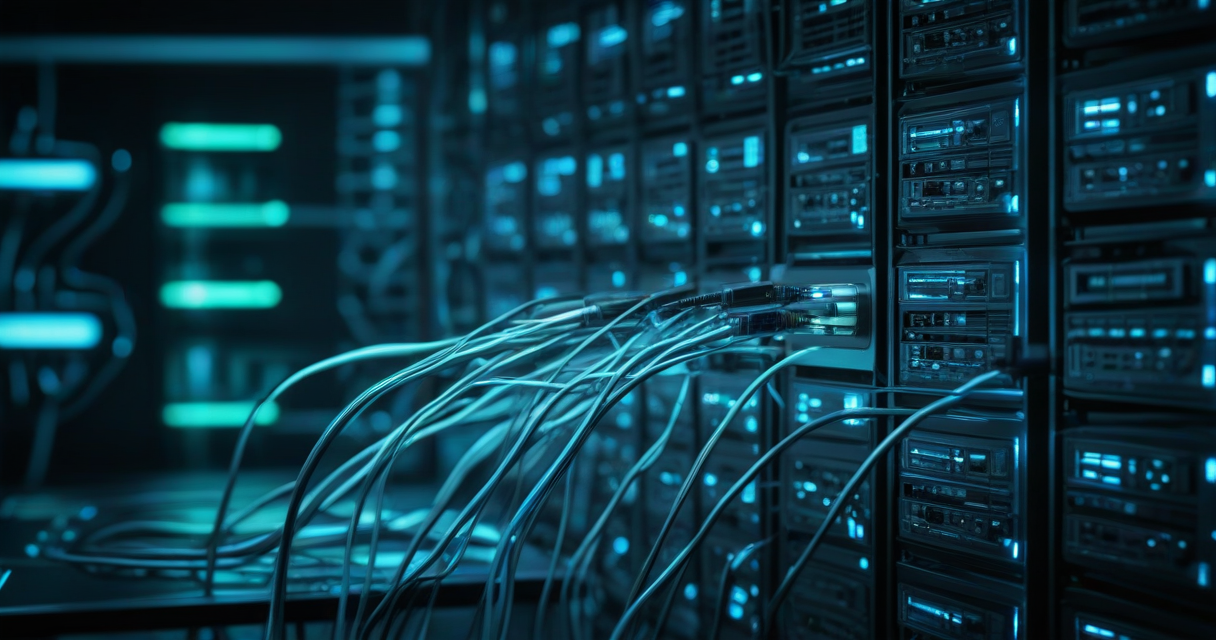 Server room with cables representing best MCP servers connections